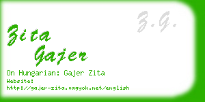 zita gajer business card